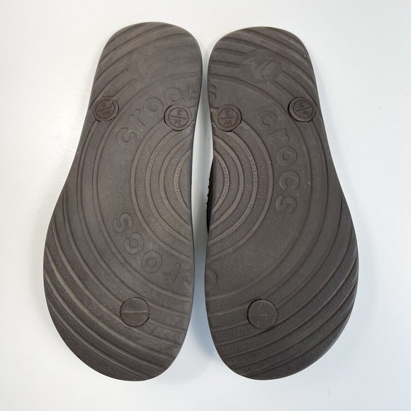 Crocs Flip Flop Thongs Brown Unisex US Size Women’s 5 Men’s 3 - Picture 7 of 8